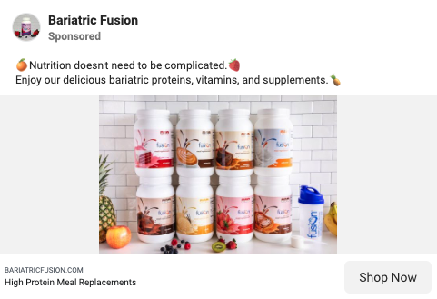 Bariatric Fusion sponsored post advertising