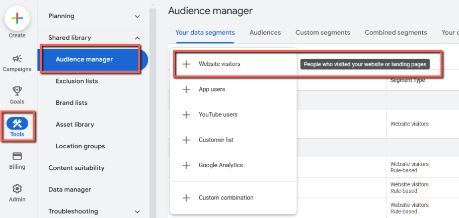 Google - Remarketing Audience