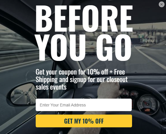Ecommerce Conversion Rate - Popup