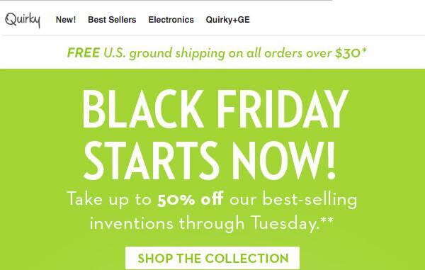 Holiday Email Campaigns - Black Friday Offers