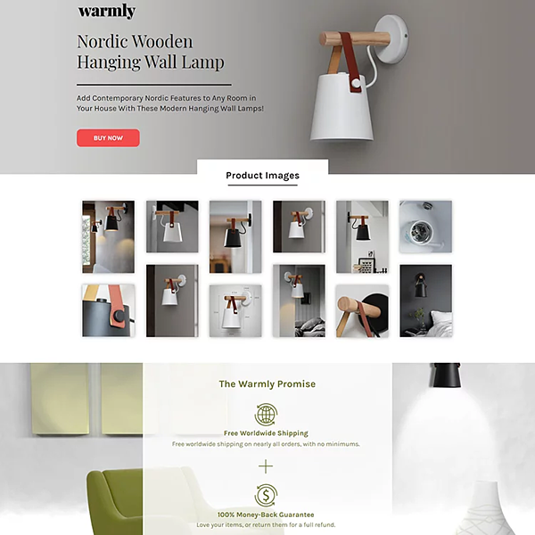 Warmly — Ecommerce Landing Page Example