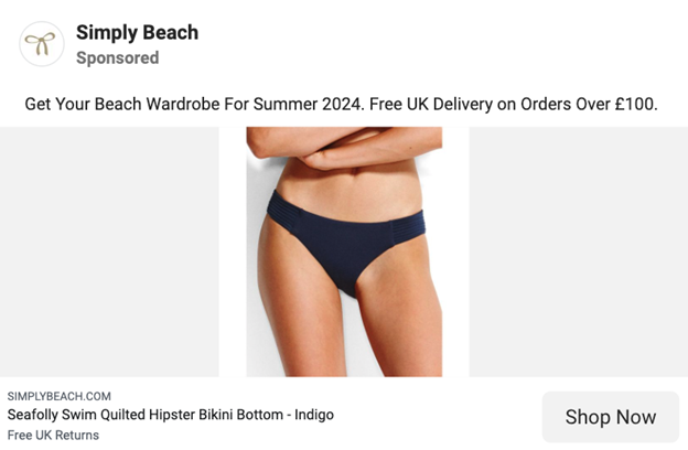 Simply Beach PPC campaigns